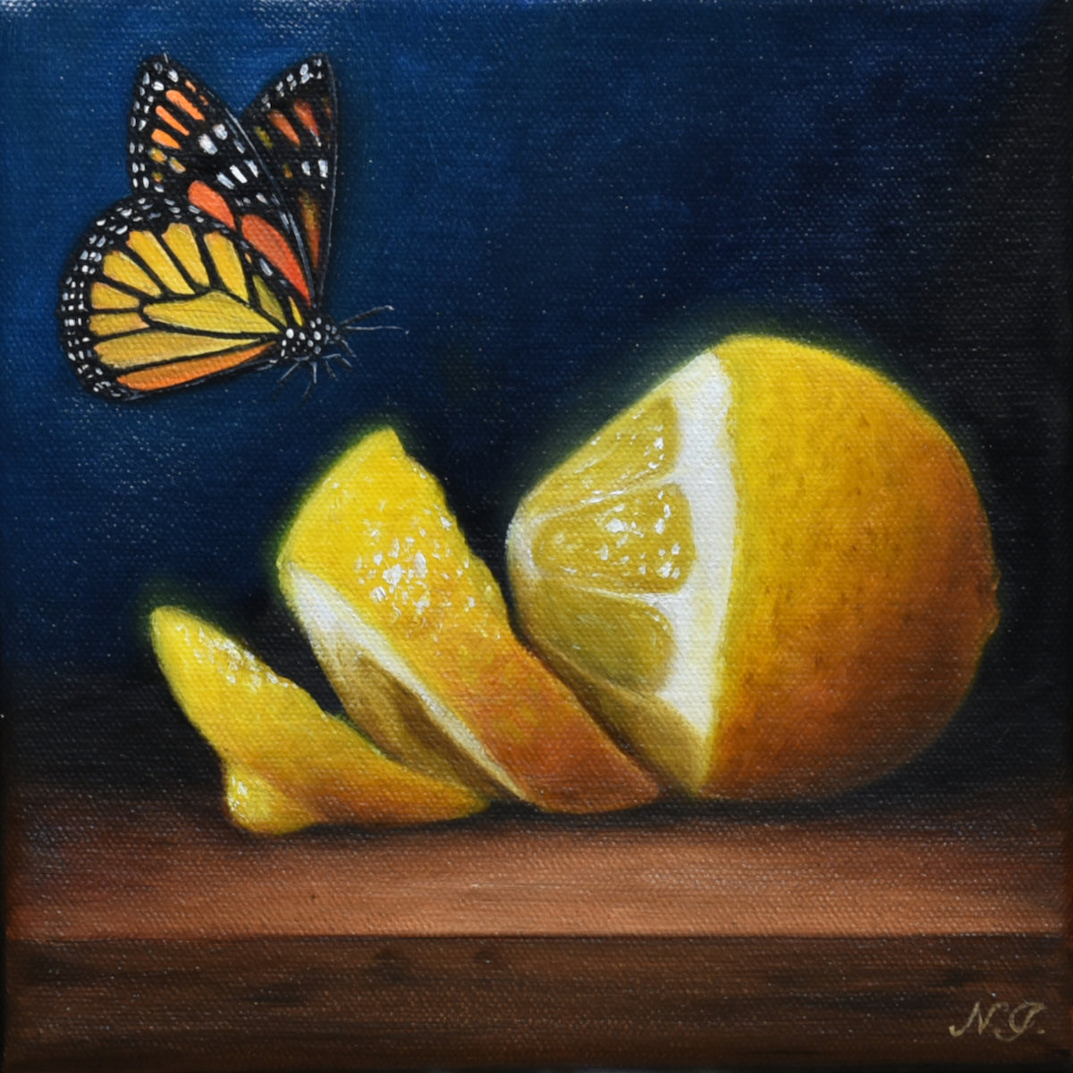 Natasha Junmanee - Peeled lemon and butterfly