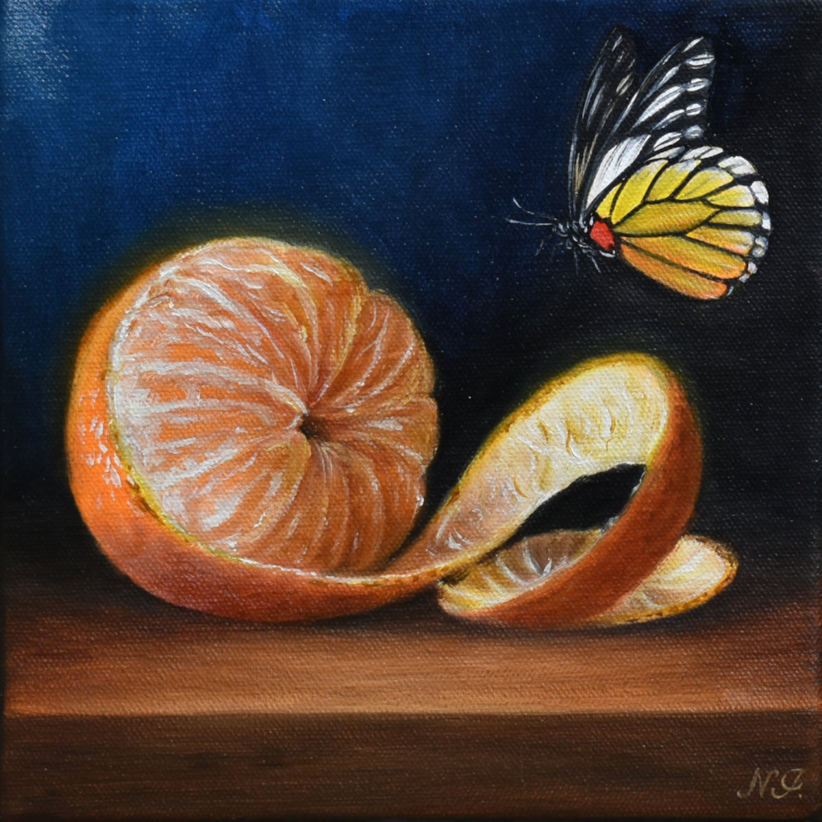 Natasha Junmanee - Peeled orange and butterfly