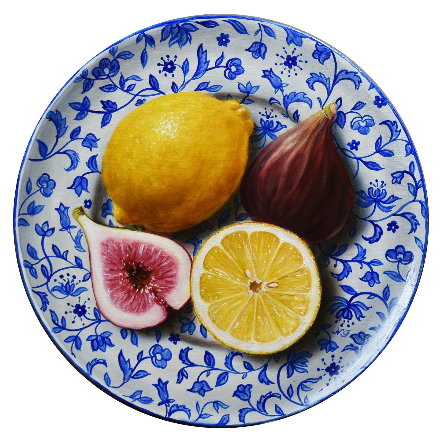 Natasha Junmanee - Plate of lemons and figs