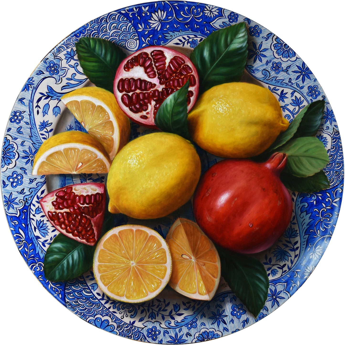 Natasha Junmanee - Plate of Lemons and Pomegranates