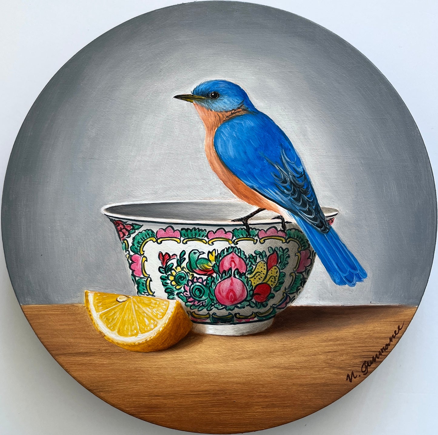 Natasha Junmanee - Esatern Bluebird and lemon