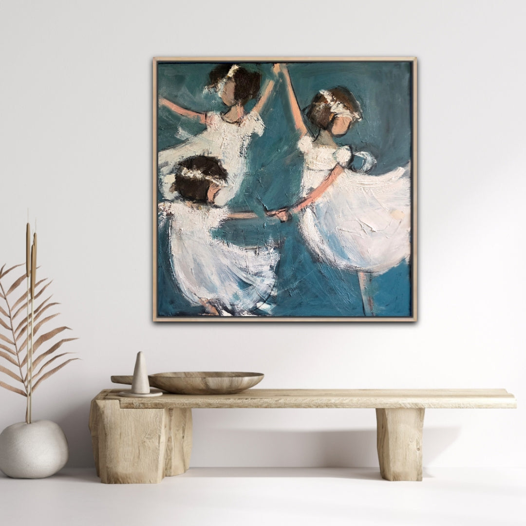 Joanna Davies - Three Girls blue (right)