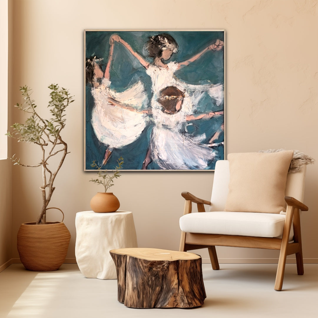 Joanna Davies - Three Girls blue (left)