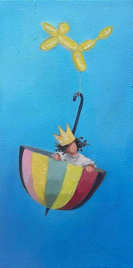 Zory McGrath - Little Prince with Dog Balloon Blue