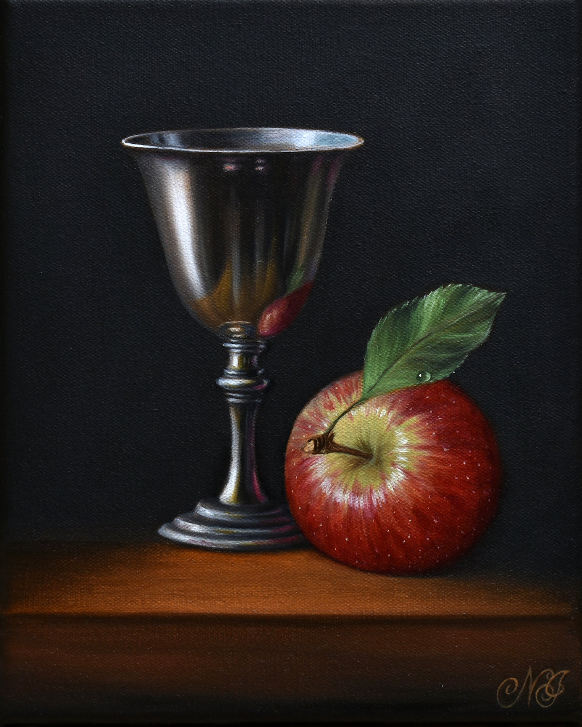Natasha Junmanee - Silver goblet and apple