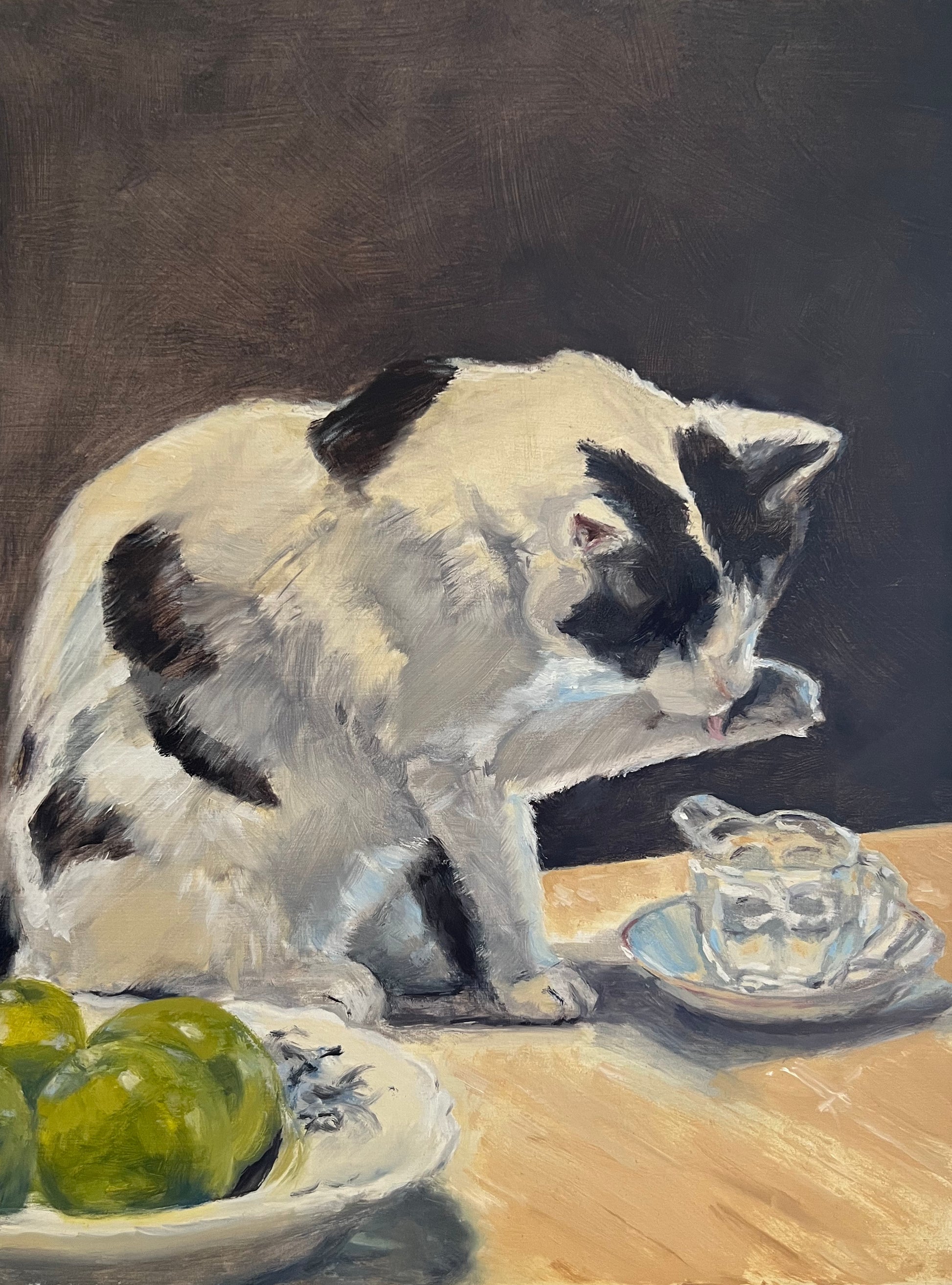 Simone Hale - Clementine Drinking from a Little Glass Jug