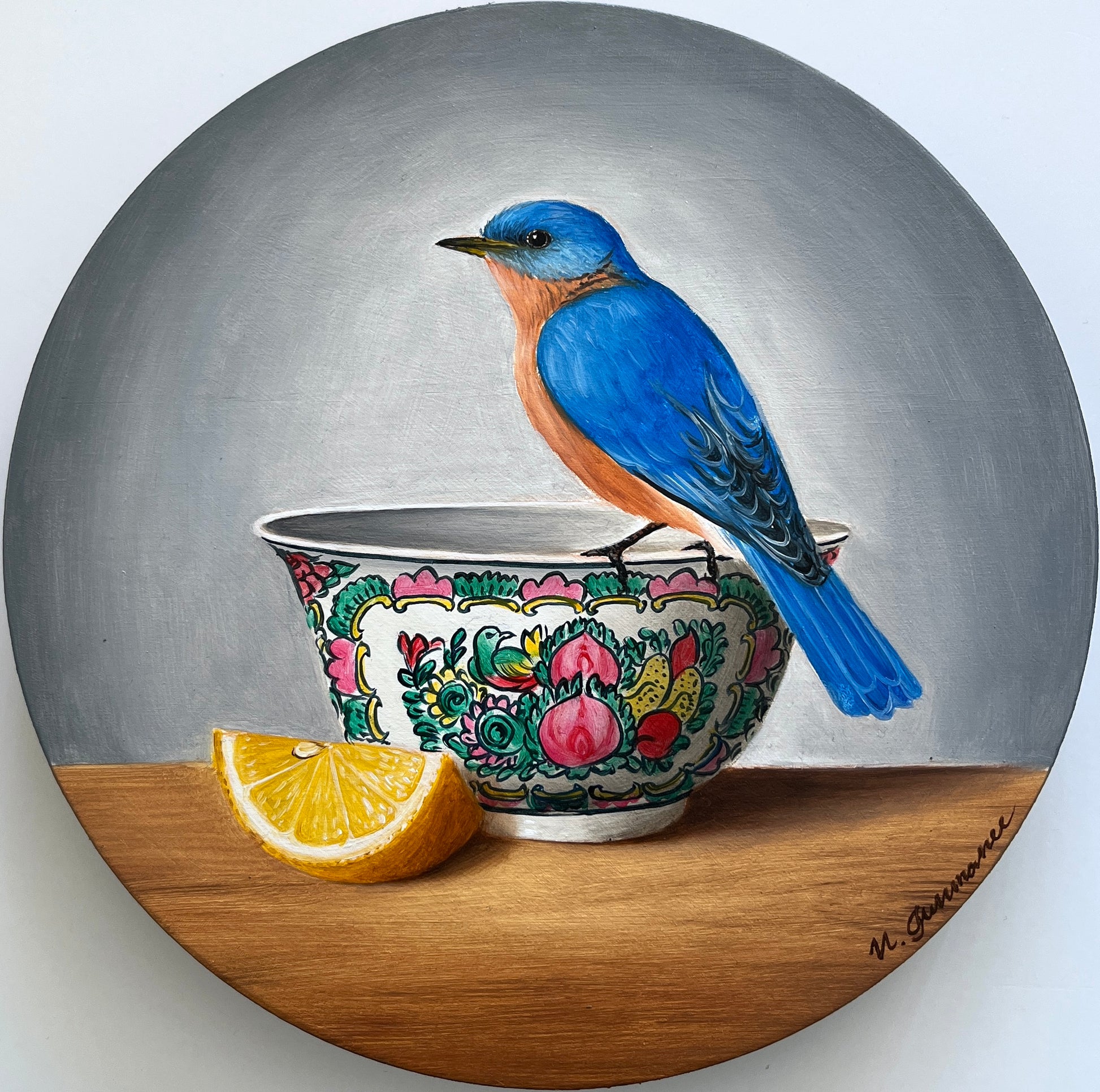 Natasha Junmanee - Esatern Bluebird and lemon