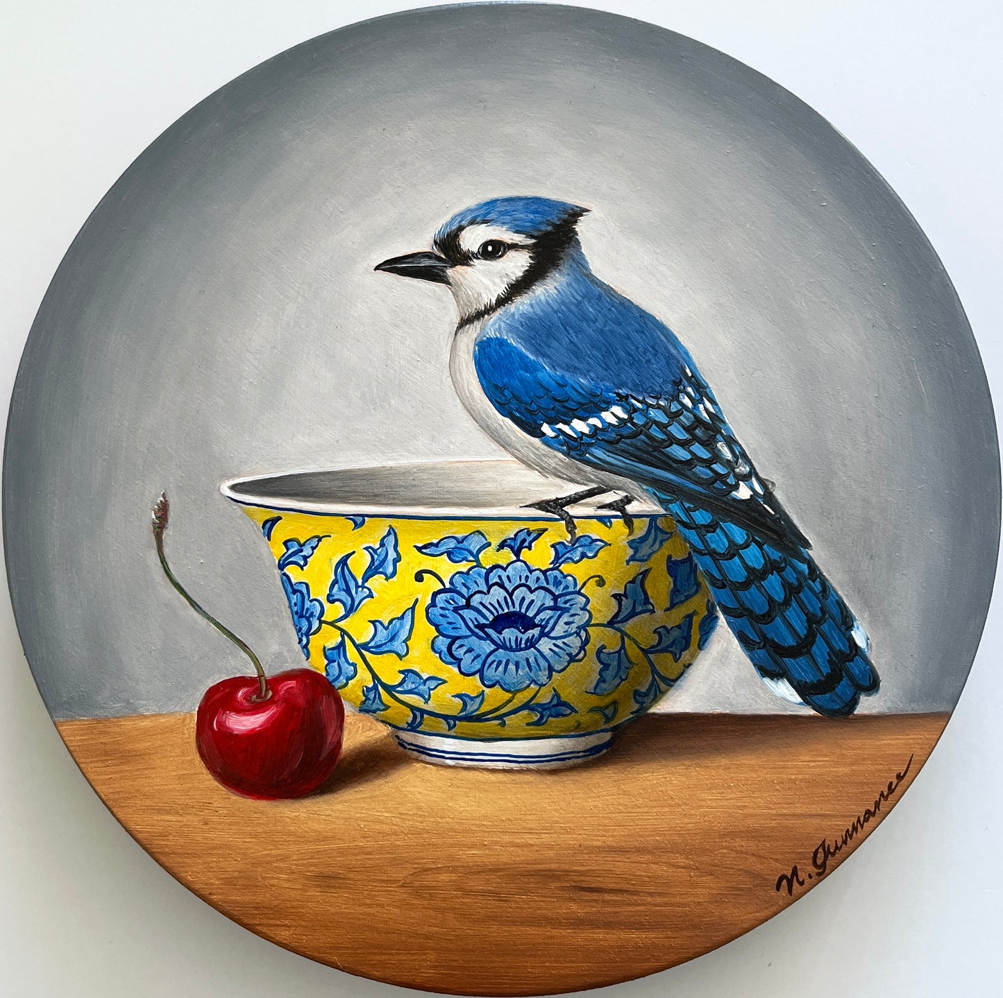 Natasha Junmanee - Blue Jay and cherry